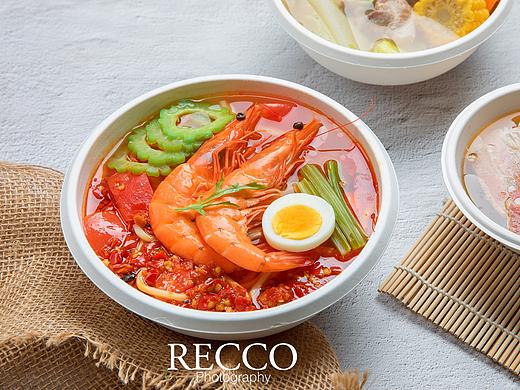 /RECCO/一次性环保餐具透明塑料包装盒产品美食摄影
