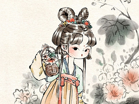 水墨人物|十二花神
