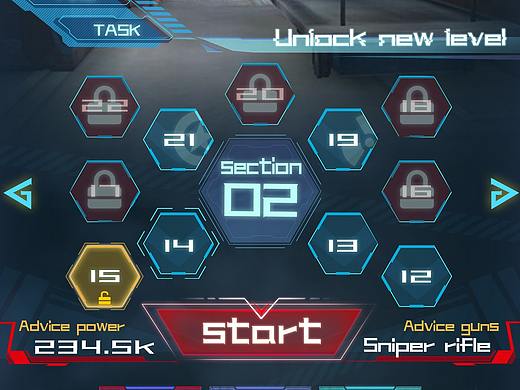 科技风枪战主界面（个人主页-ZNDc2MzgyOTY=） - 游戏UI - 站酷设计师_関_原创素材 - 站酷ZCOOL