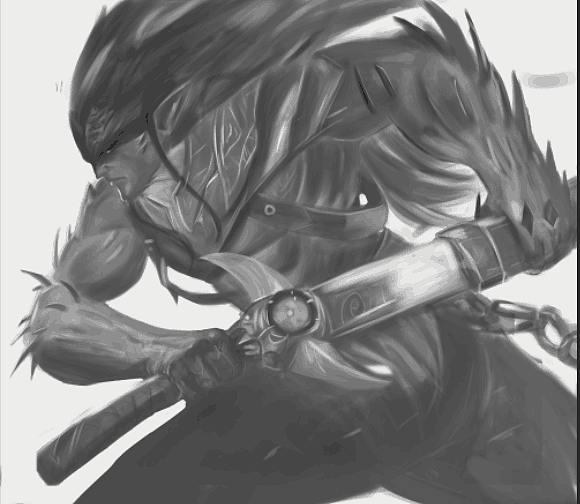 亚索 黑夜使者 临摹习作.