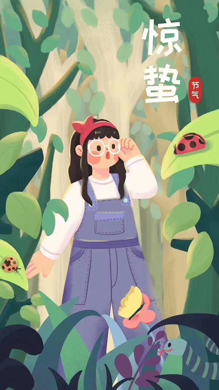 每日分享 节气插画