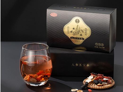 汇仁五宝茶详情设计
