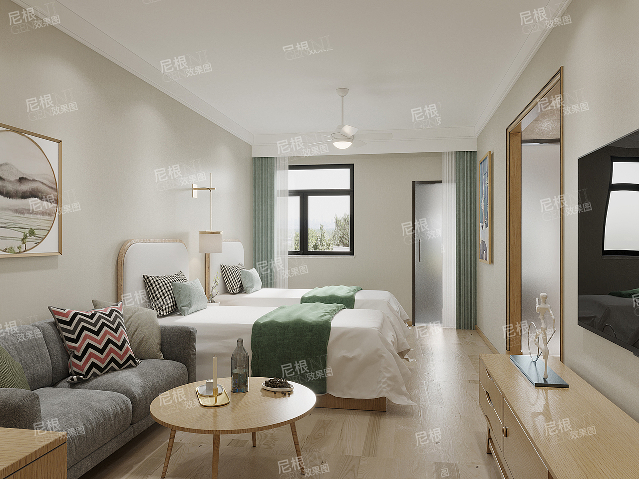 尼根养老院案例 竹主题（图ZMjA0NDcxNTky） - 家装设计 - 站酷设计师尼根效果图设计原创素材 - 站酷ZCOOL