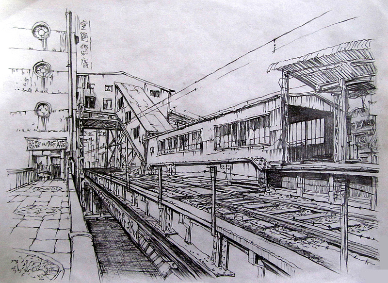 恶童场景-铅笔手绘临摹