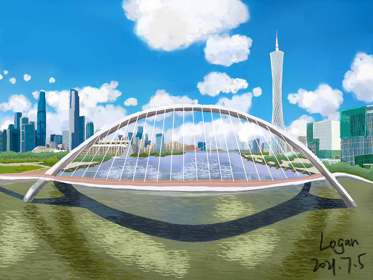 3举报收藏分享原创作品插画商业插画广州海心桥李妍妍妍妍向阳李妍妍