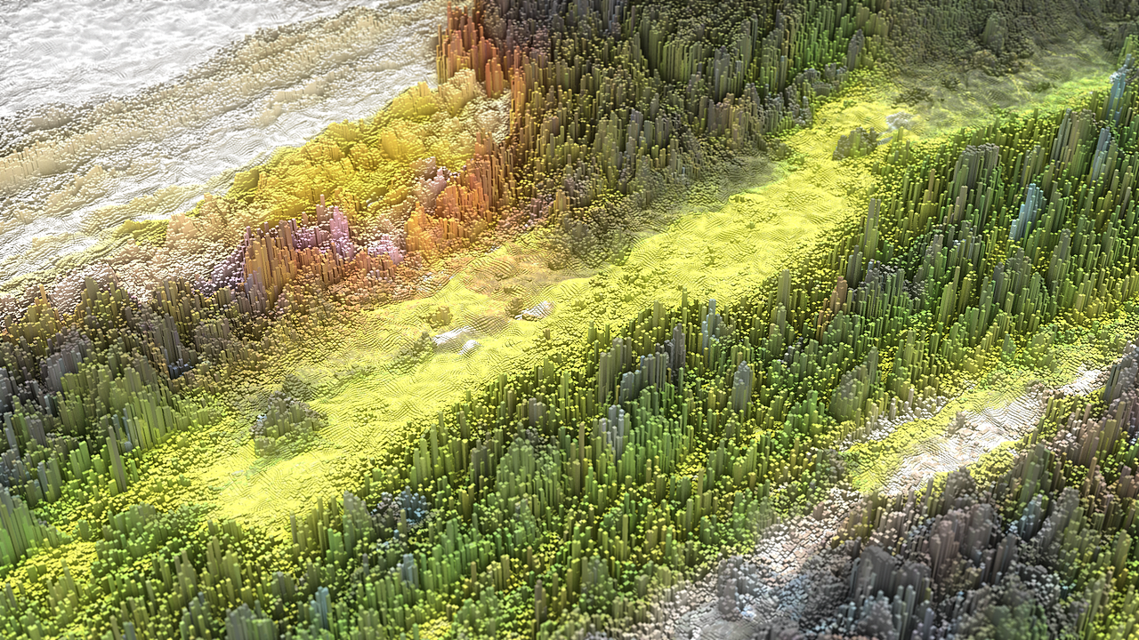 3D像素风视觉场景