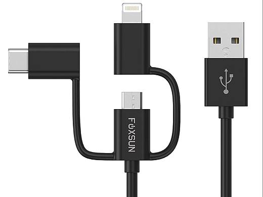 亚马逊美国站-数据线（多接口）图片拍摄+设计