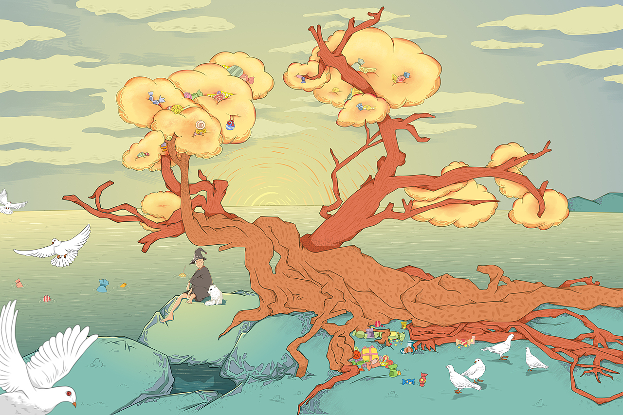 糖果树（图ZMjMyMjE2MTQ0） - 创作习作 - 站酷设计师梆梆bonebon原创素材 - 站酷ZCOOL