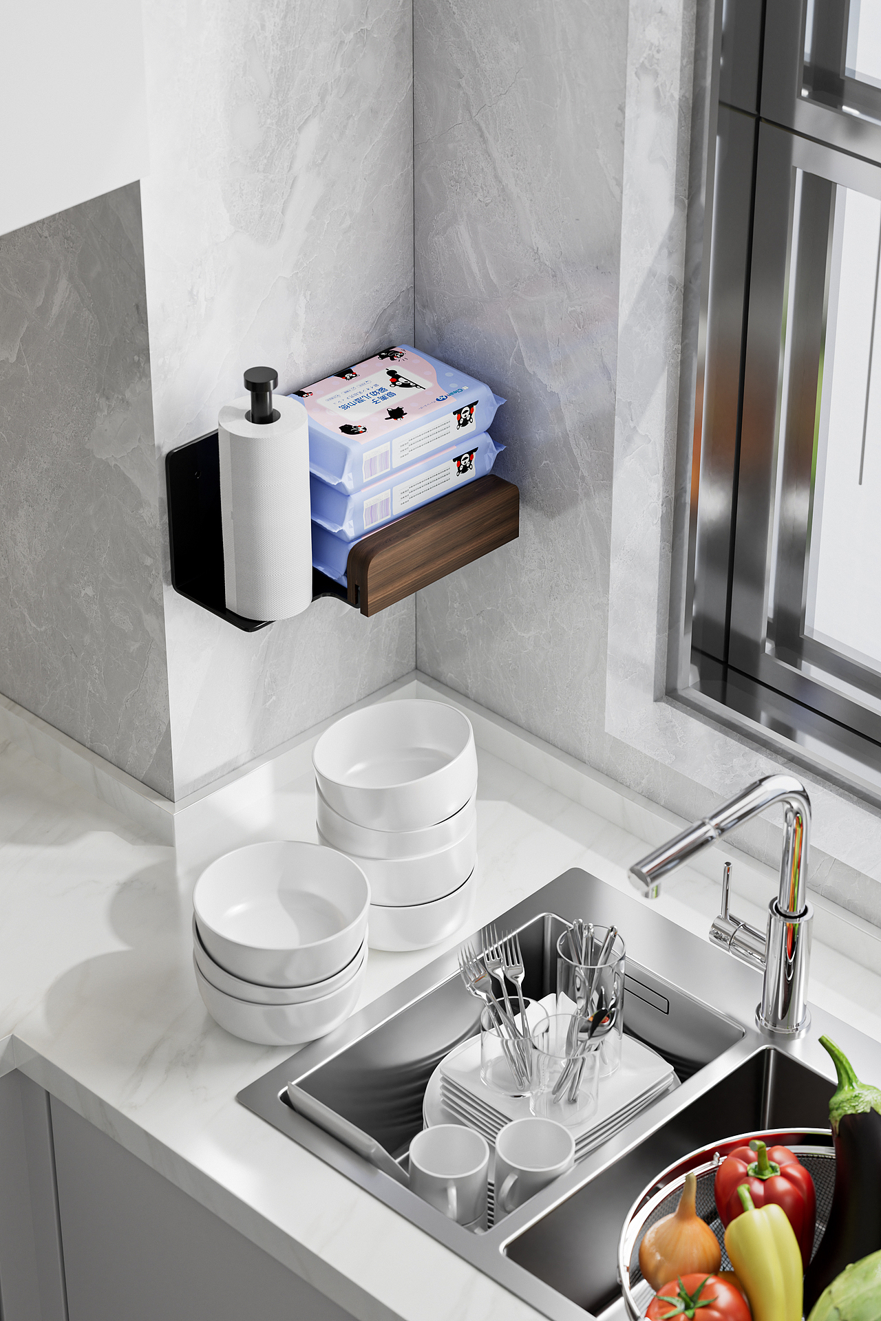 保鲜膜架的渲染（图ZMzI4ODgzNDIw） - 产品 - 站酷设计师开心侠原创素材 - 站酷ZCOOL