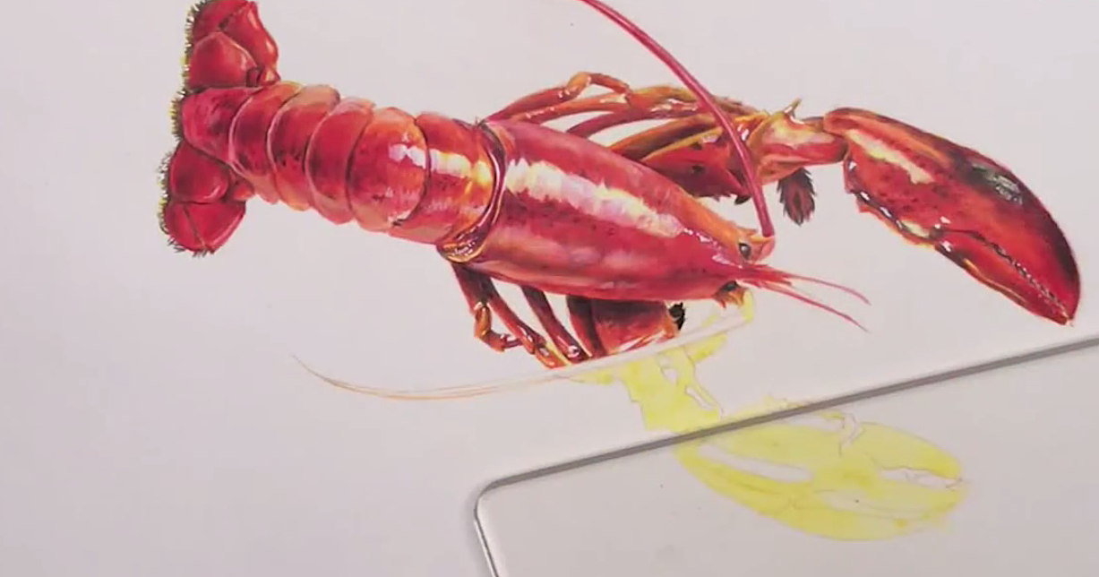 彩铅口味虾小龙虾