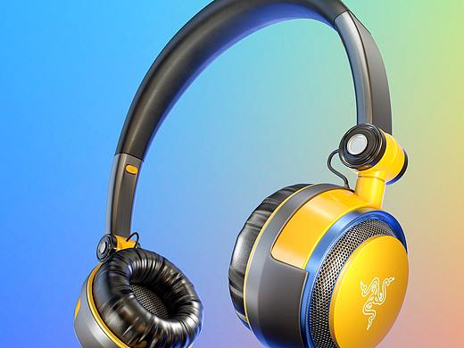 头戴式耳机产品渲染 C4D+Redshift（个人主页-ZNTM2OTQzMzY=） - 产品 - 站酷设计师时间的旅行LMS原创素材 - 站酷ZCOOL