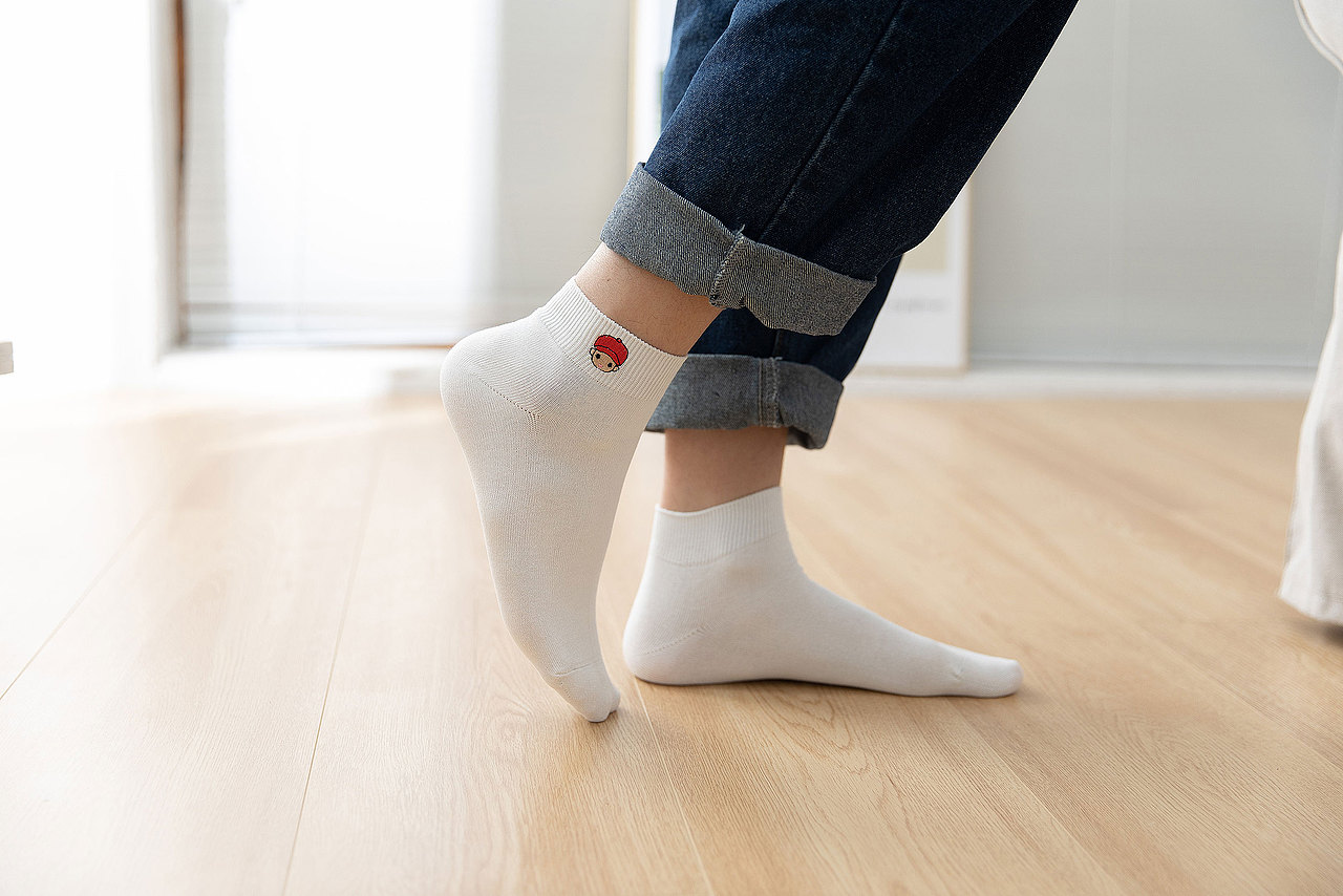 2020春夏男袜短袜刺绣日系袜子