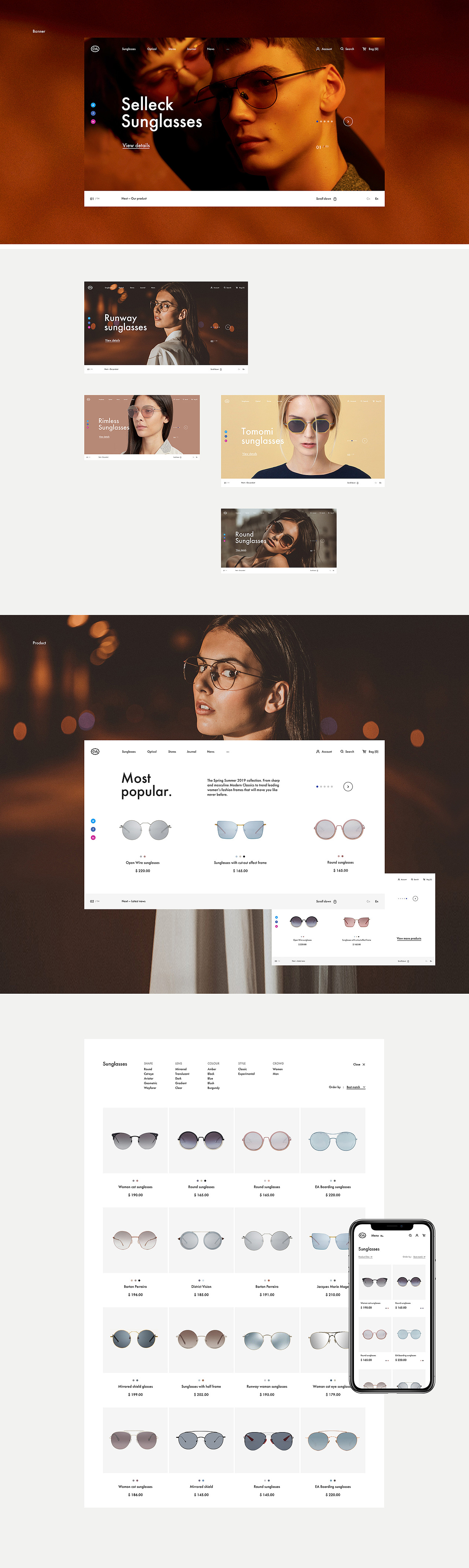 Eyewear website concept（图ZMTk1ODc4NDky） - 电商 - 站酷设计师默默的3C原创素材 - 站酷ZCOOL