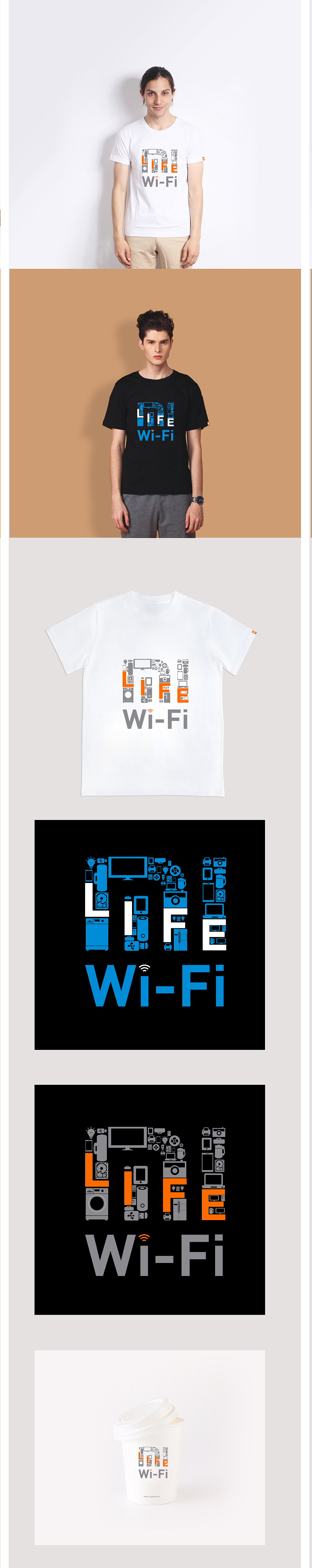 小米路由T恤设计图两张（图ZMjEyODcxMDg=） - 图案 - 站酷设计师黎子田原创素材 - 站酷ZCOOL