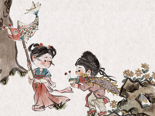 iPad仿水墨人物