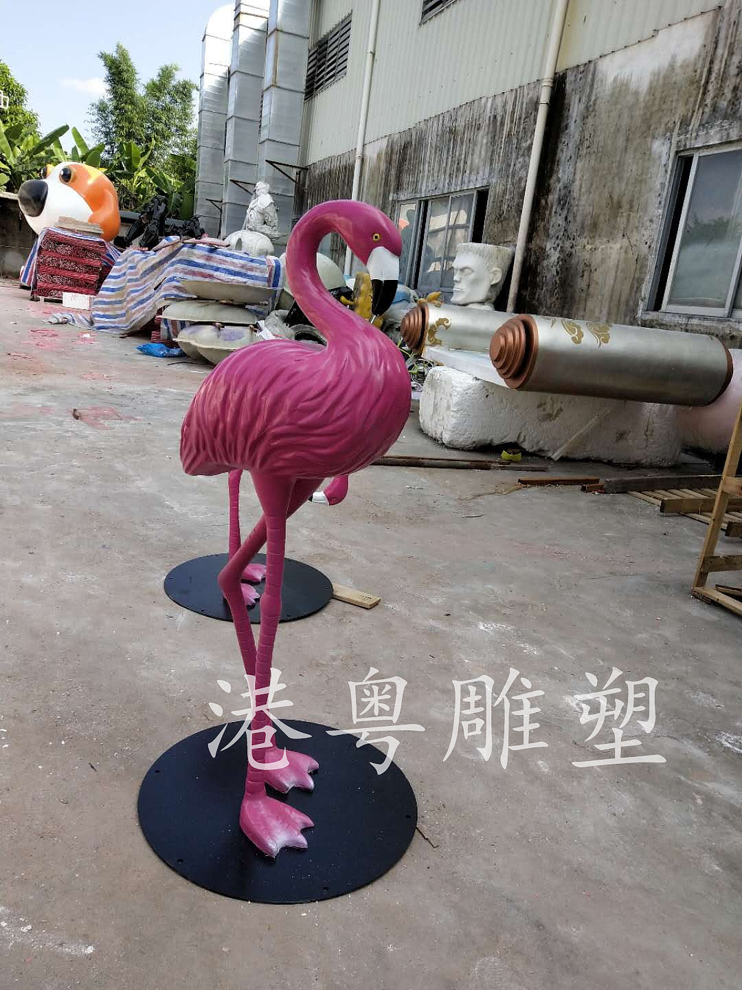 粉色少女玻璃钢丹顶鹤仙鹤店铺门口吉祥物雕塑树脂摆件（图ZMjMzNzQ1NzI4） - 雕塑 - 站酷设计师港粤雕塑艺术厂家原创素材 - 站酷ZCOOL