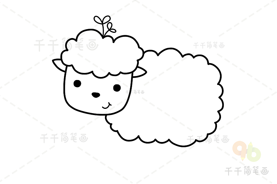 简笔画-小绵羊（图ZMjA0ODkzNTQw） - 儿童插画 - 站酷设计师抱只喵儿原创素材 - 站酷ZCOOL