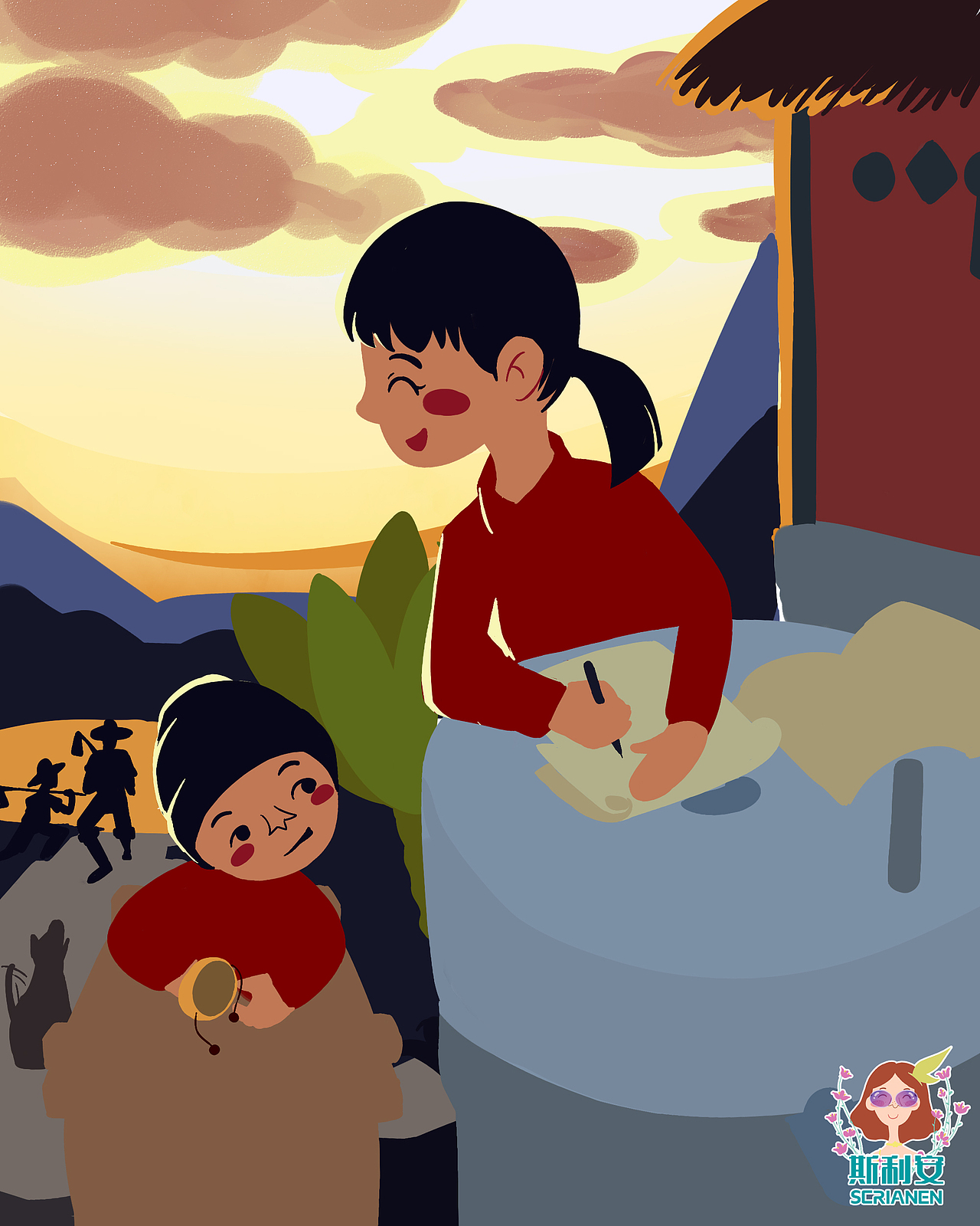 民俗二胎|插画|商业插画|芒川_zd_原创作品-站酷zcool