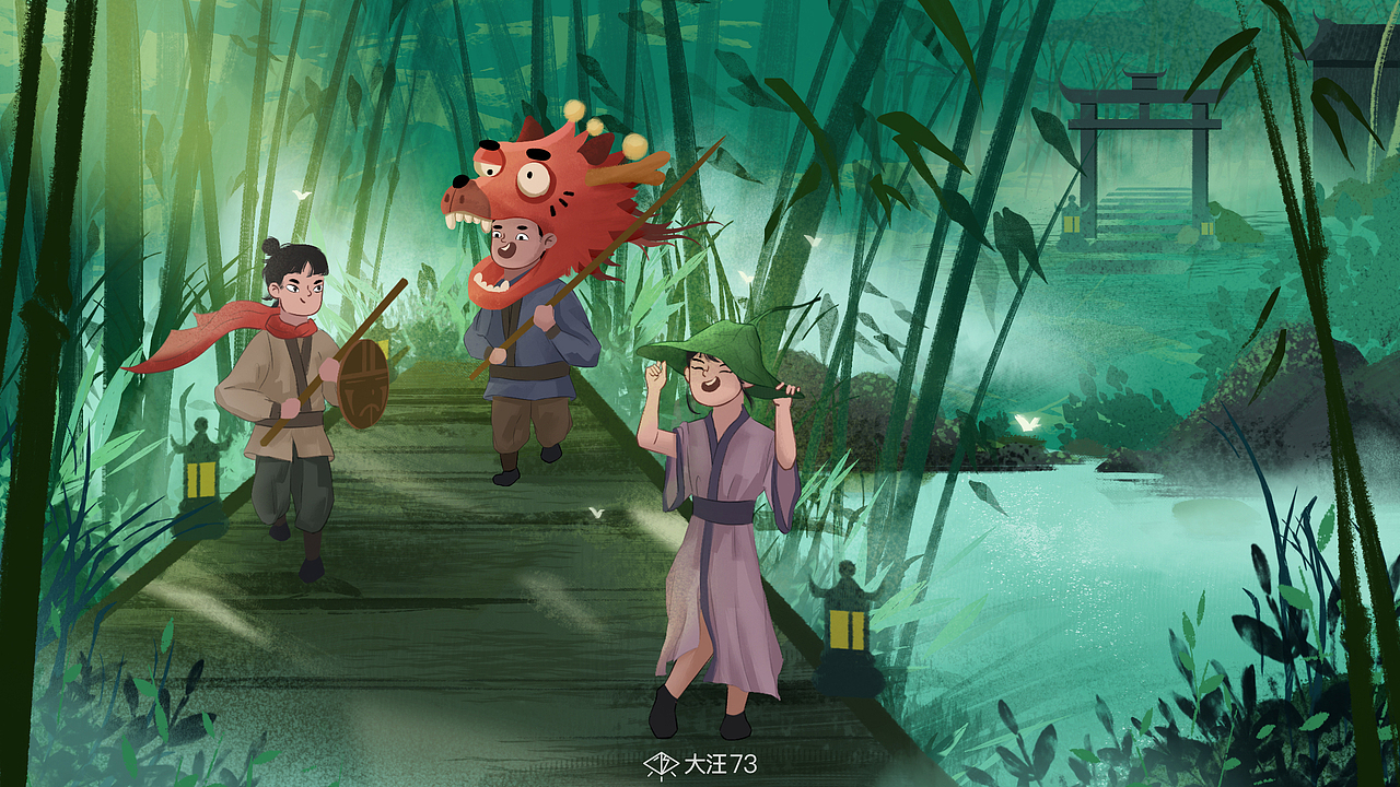 大汪最近的场景插画练习