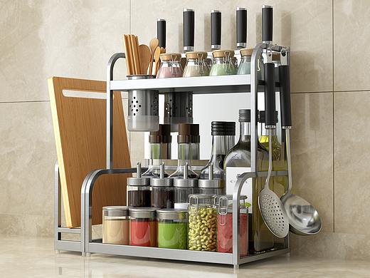 厨房置物架 建模 渲染 精修