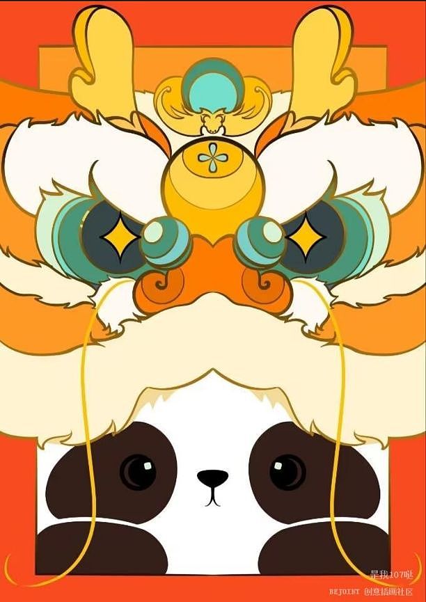 龙年国潮插画-画龙点睛