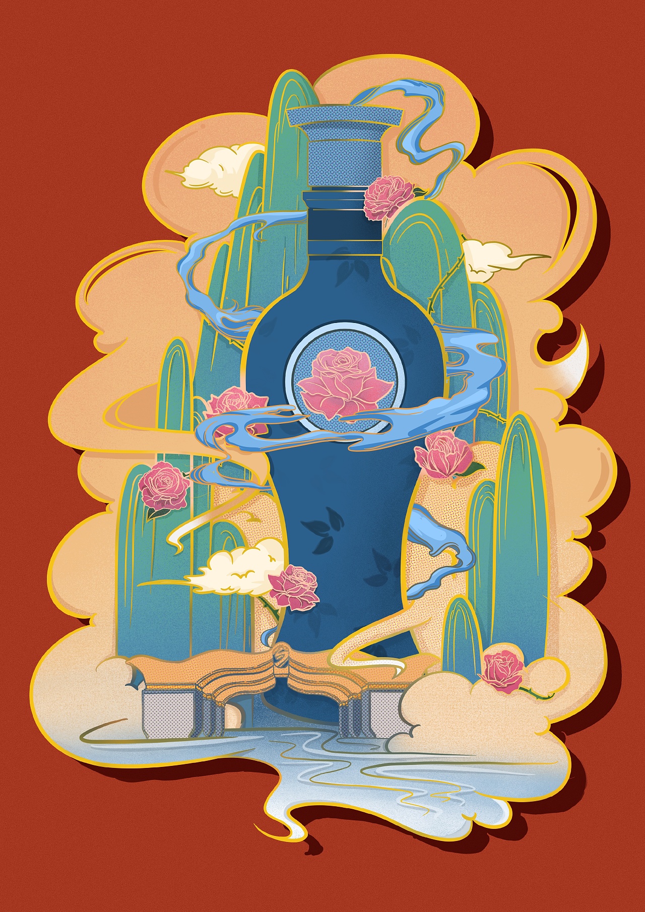 心宿情迁-宿迁插画文创设计