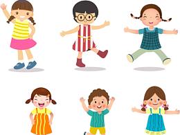 快乐体操人物图形原创手绘马克笔AI设计