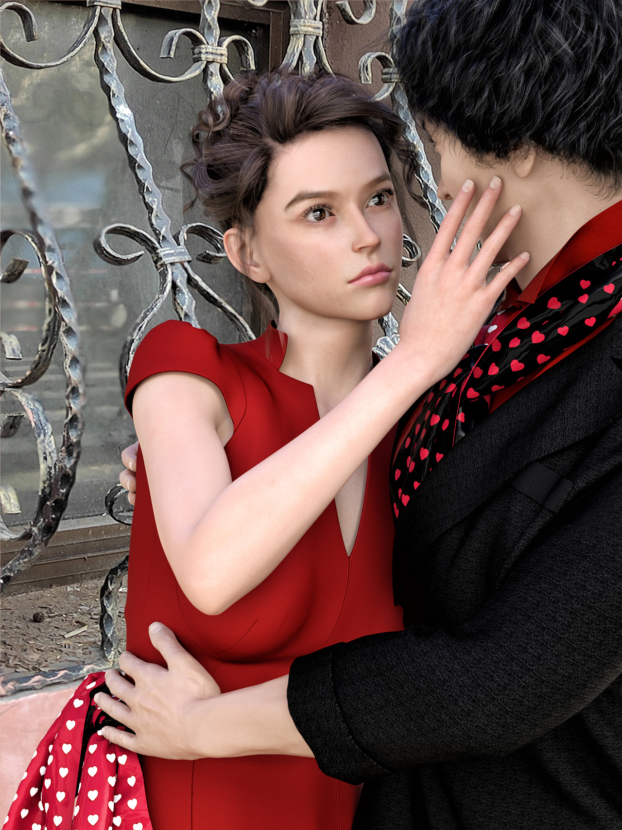 虚拟模特|数字人：情人节街拍（视频）