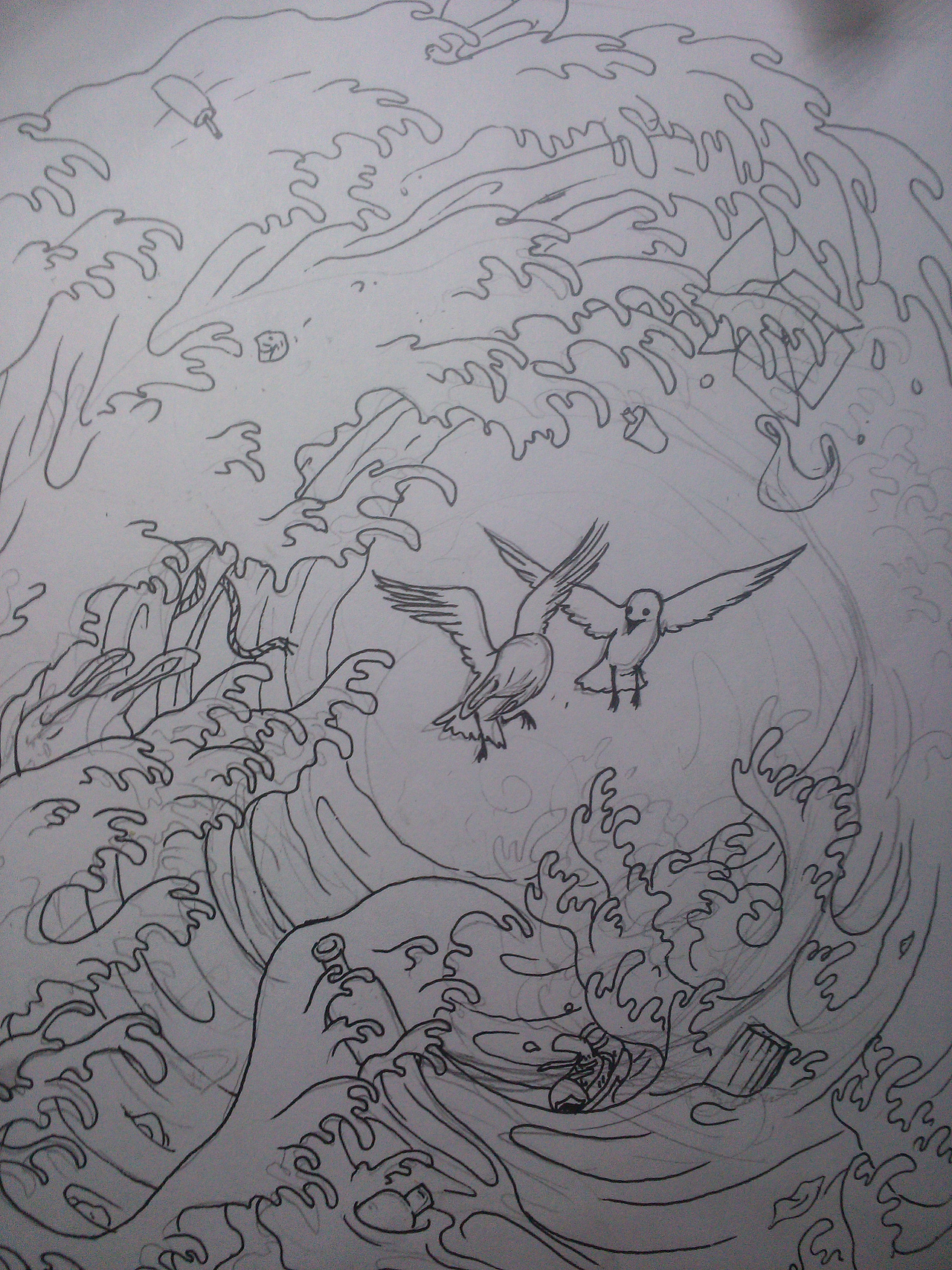 这不是它们想要的海洋（图ZMzE5NTg5NDQ=） - 商业插画 - 站酷设计师觉来无处追寻原创素材 - 站酷ZCOOL