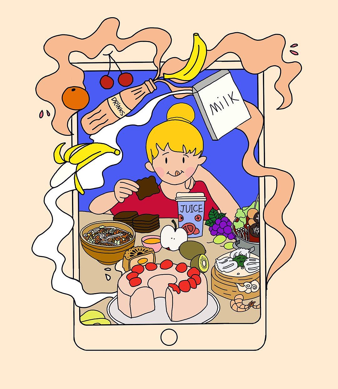 手绘涂鸦插画练习