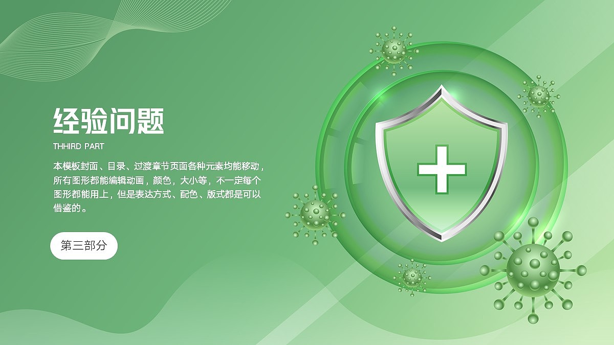 免费PPT模板！渐变绿医疗医学医药PPT!视觉棒棒哒！（图ZMjk0MjY2Nzcy） - PPT/Keynote - 站酷设计师阿拉丁PPT原创素材 - 站酷ZCOOL