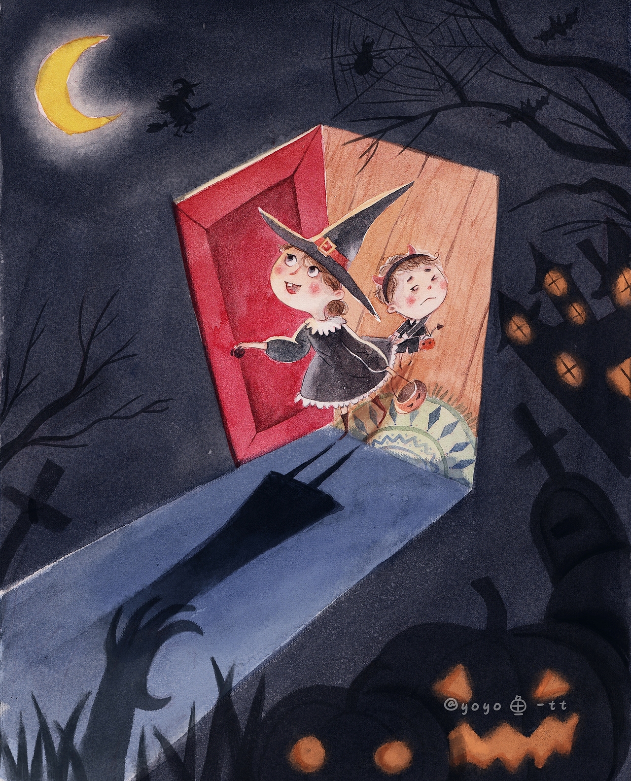 赶紧藏好糖果喽（图ZMTgyOTg3Mzgw） - 绘画 - 站酷设计师鱼鱼水彩原创素材 - 站酷ZCOOL