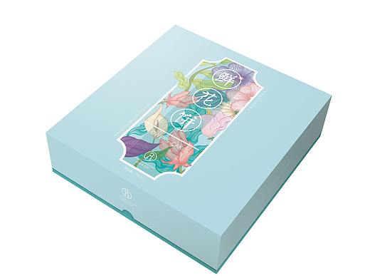 小清新鲜花饼包装