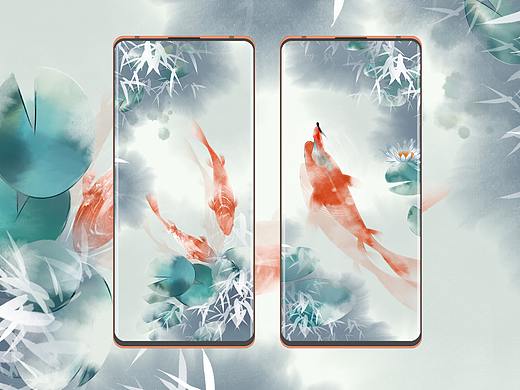 喜绘鲤，心所至， 锦鲤入梦