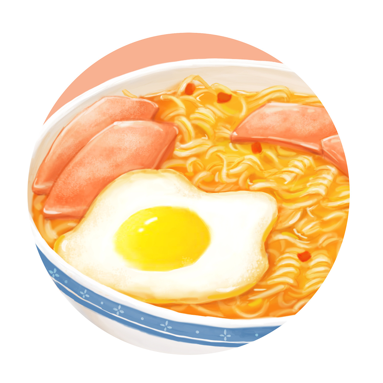 天冷了,来碗泡面吧|插画|其他插画|叫我小队长 - 原创作品 - 站酷