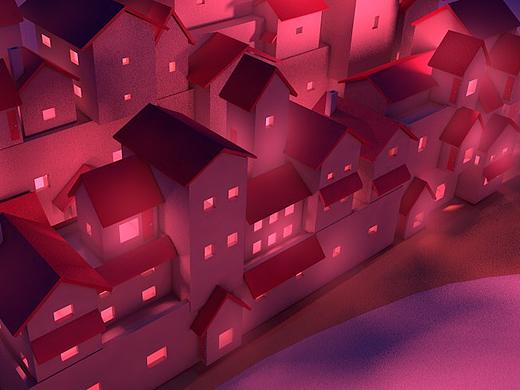 C4D练习——重庆建筑印象