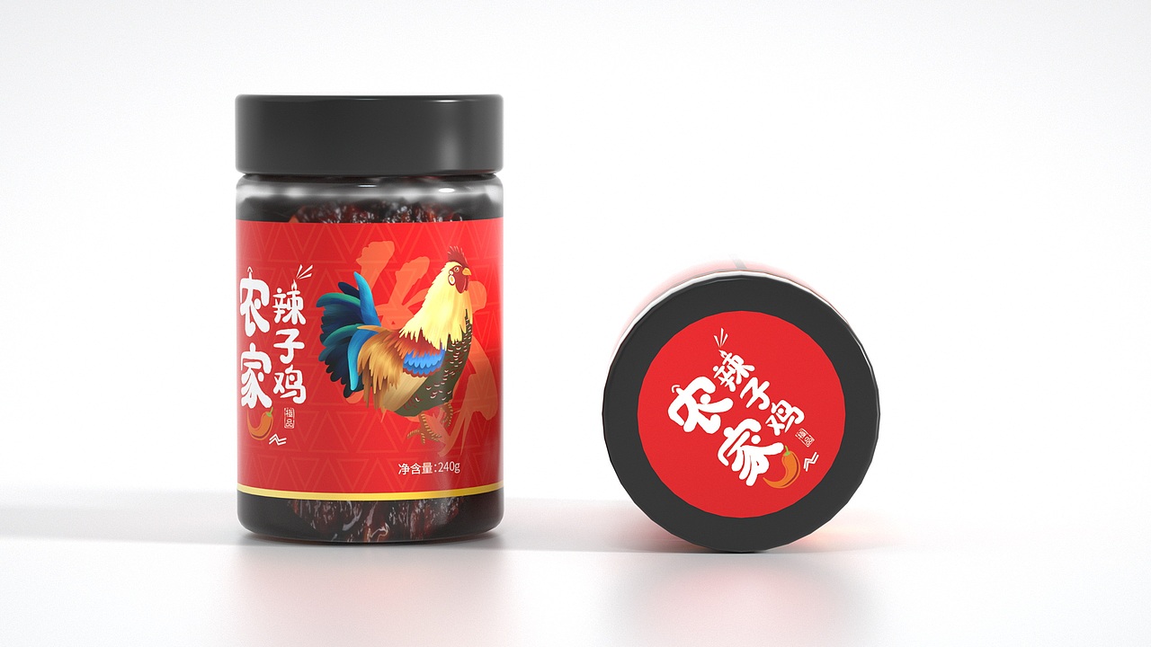 农家辣子鸡酱（图ZMjQ1NjM1NDU2） - 包装 - 站酷设计师我不要吃辣椒原创素材 - 站酷ZCOOL