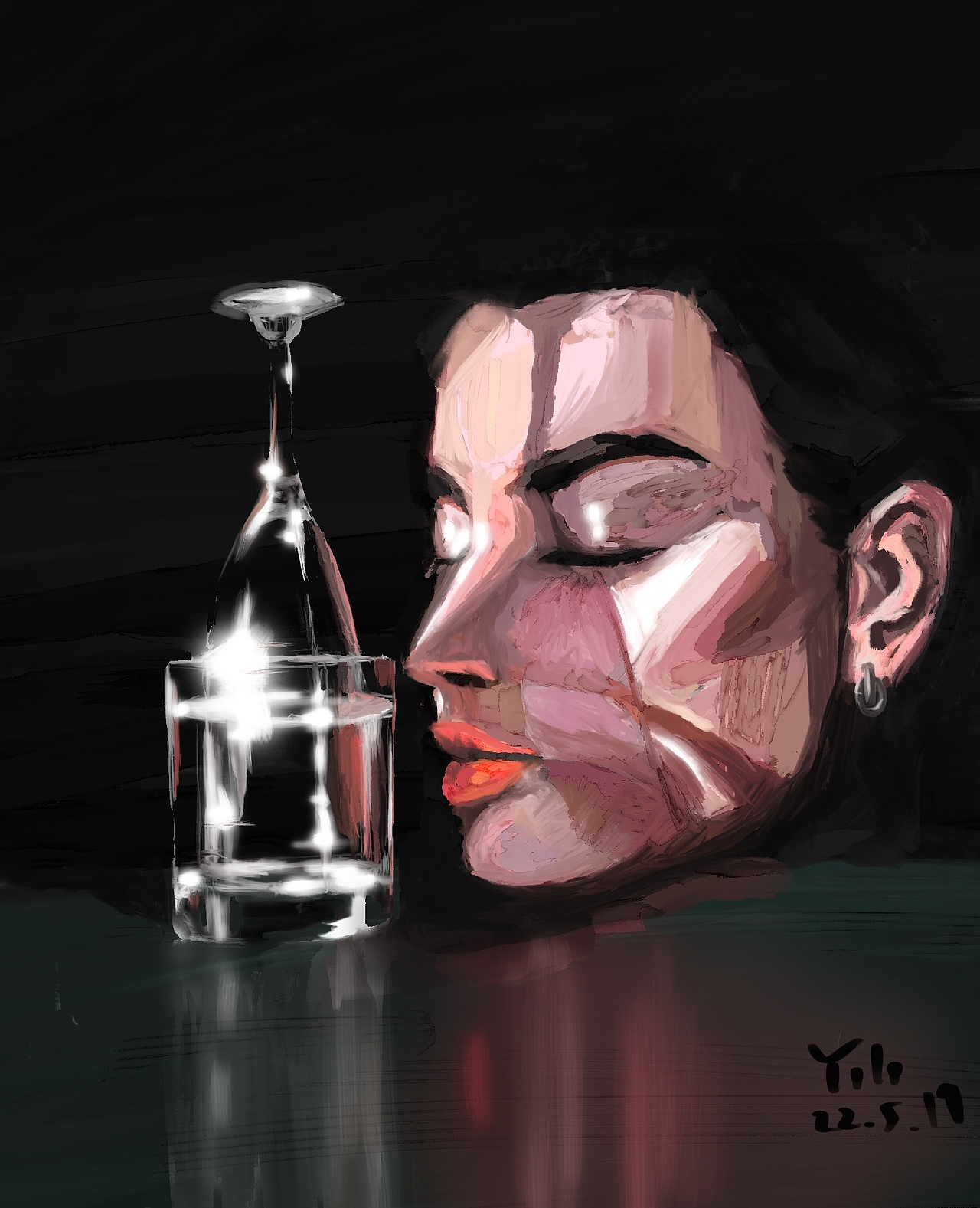 油画笔刷速涂人像