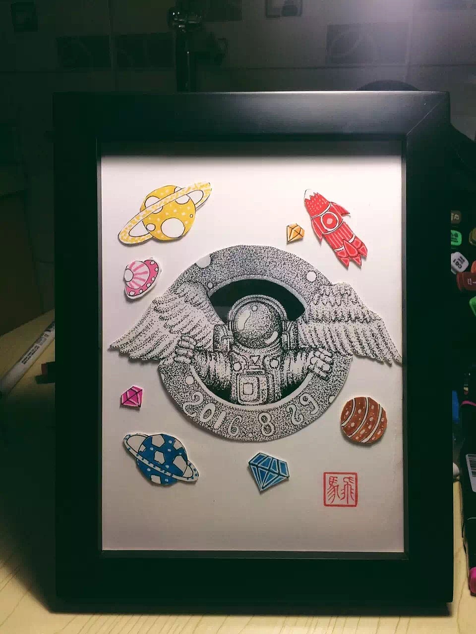 宇航员的梦想（图ZNTk5NTM5NTY=） - 艺术插画 - 站酷设计师飞鱼92原创素材 - 站酷ZCOOL