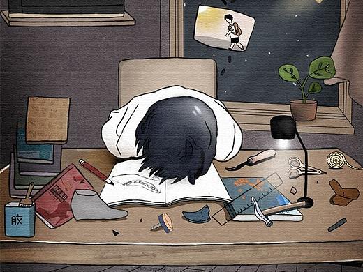 原创店铺气氛情怀插画