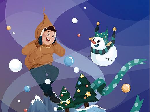 雪人和朋友（個人主頁-ZNTA5NDUyNTY=） - 藝術插畫 - 站酷設計師吖咩咩原創(chuàng)素材 - 站酷ZCOOL