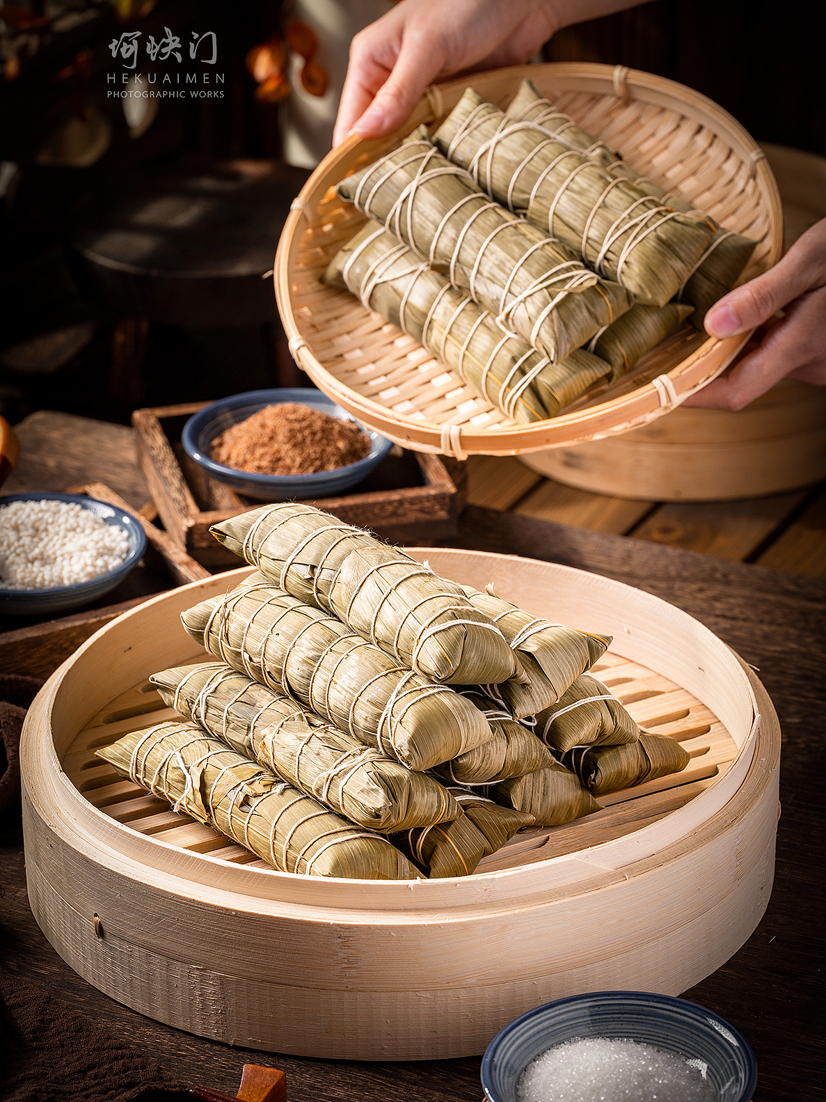 粤西特产小吃拍摄｜粽子、籺、煎堆（图ZMzM4ODYyOTM2） - 美食摄影 - 站酷设计师何快门原创素材 - 站酷ZCOOL