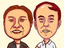 帮客户画的q版形象（老夫老妻版）