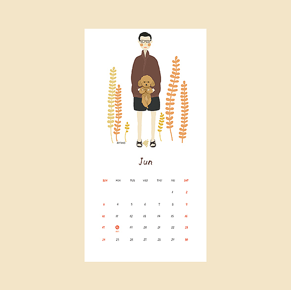 2018年插画日历(节日纪念版)