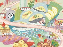 MISS RAIN手绘系列——城市印象之深圳美食