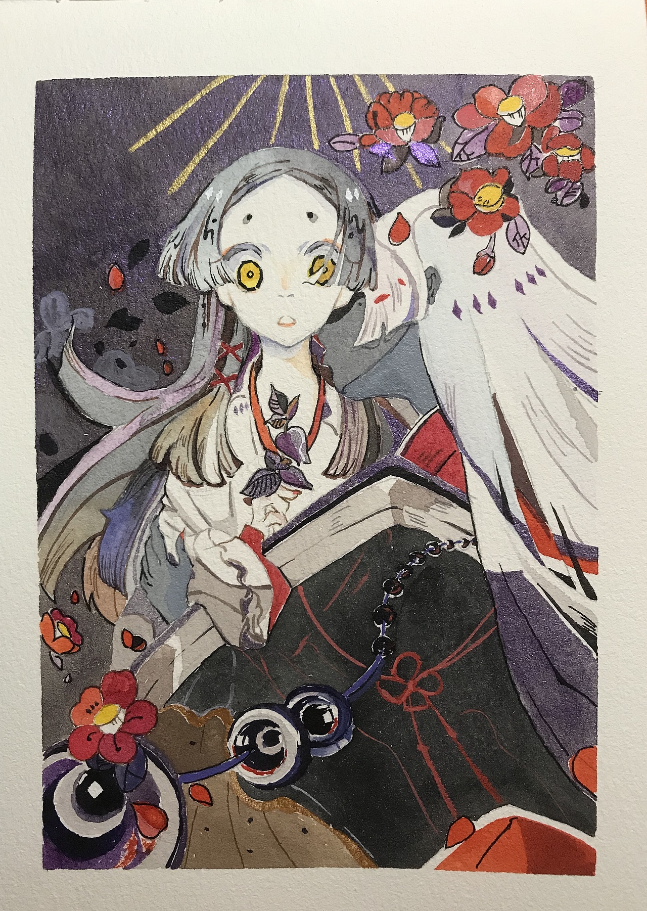 阴阳师彼岸花|纯艺术|绘画|我叫油条啊_临摹作品-站酷zcool