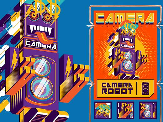 潮流插画 扁平图腾风