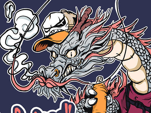 左边一条龙右边是彩虹