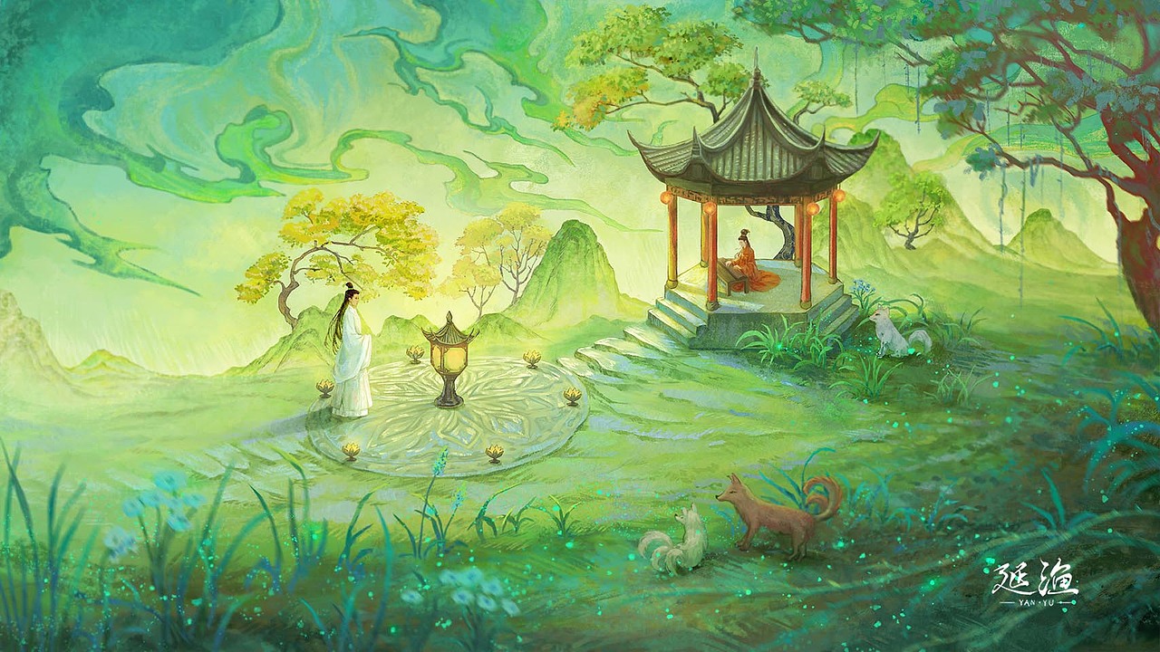 古风场景插画（图ZMzcxNTg5MzQ4） - 创作习作 - 站酷设计师延渔原创素材 - 站酷ZCOOL