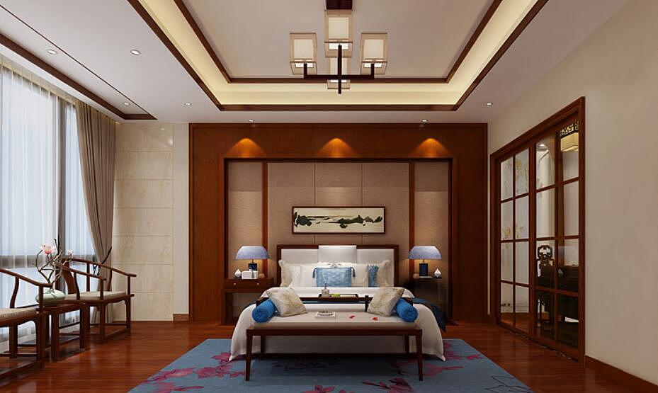 贵阳地铁湖山郡别墅设计,新中式风格装修效果图!